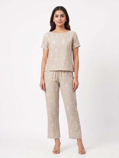 Fablush Women’s Cotton Rich Co-Ord Set | Resort Wear Lounge Set | Casual Summer Coord Set | FB14016