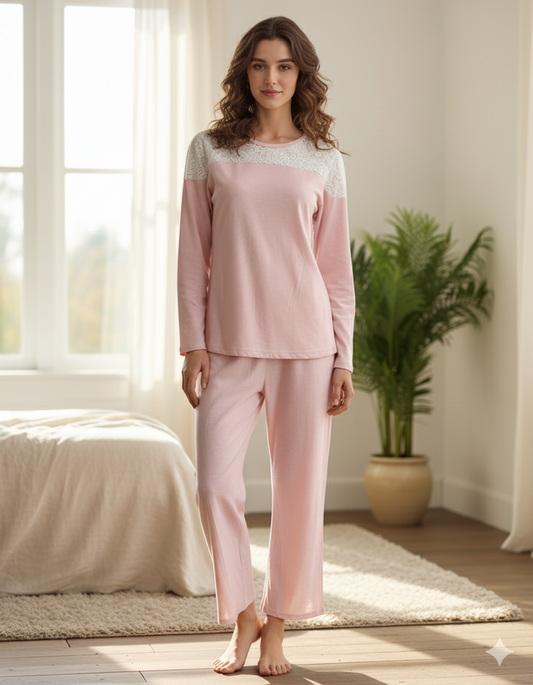 Fablush Women's Pajama Set Full Sleeves Nightwear | Fb14117