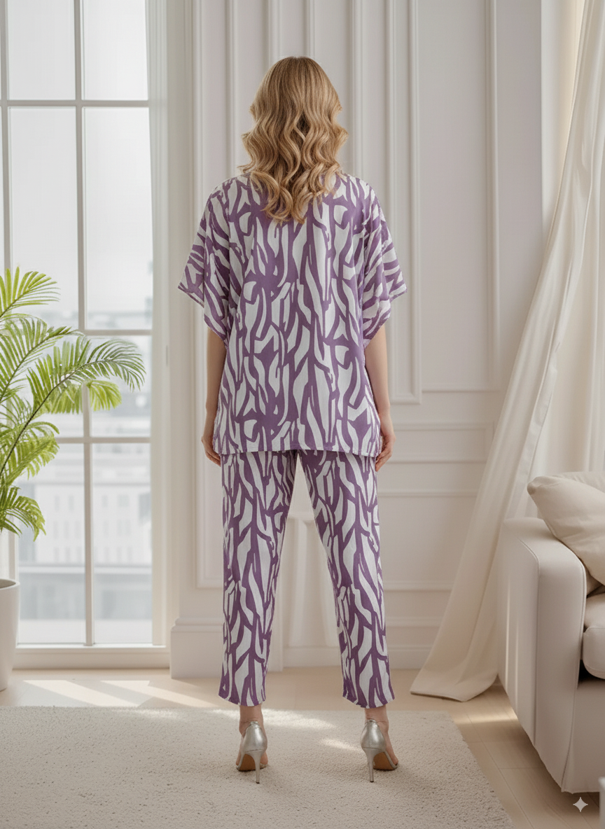 Fablush Women's Short Kaftan Nightwear | 100% Modal Rayon | FB15013