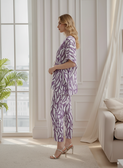 Fablush Women's Short Kaftan Nightwear | 100% Modal Rayon | FB15013