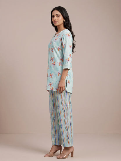Fablush Women's Kurti Nightsuit | 100% Rayon | Fb15015 Light Green