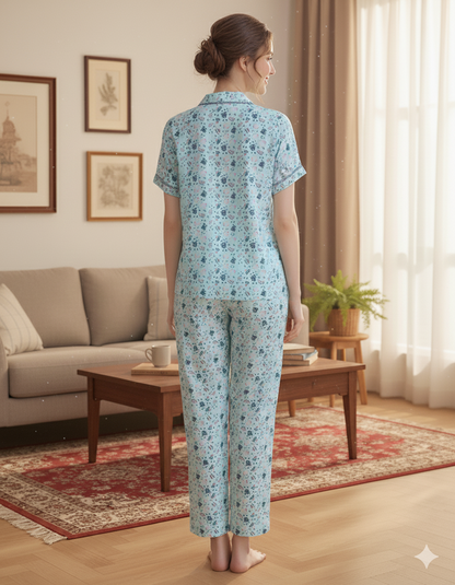 Fablush Women's Front Open Nightsuit | Fb17015