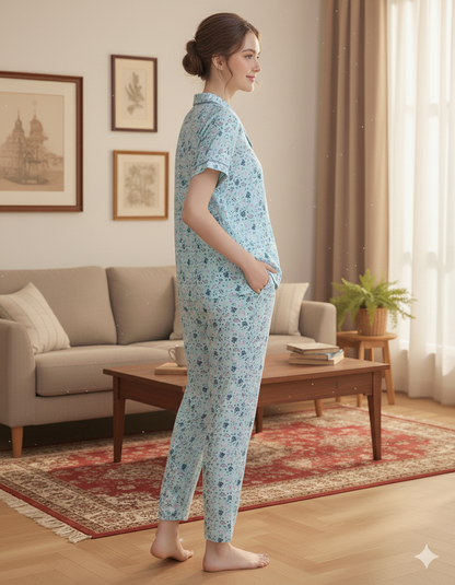Fablush Women's Front Open Nightsuit | Fb17015