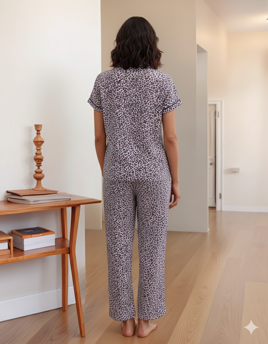 Fablush Women's Front Open Nightsuit | Fb17016