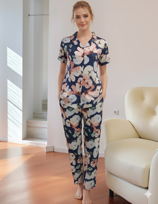 Fablush Women's Front Open Nightsuit | Fb17017