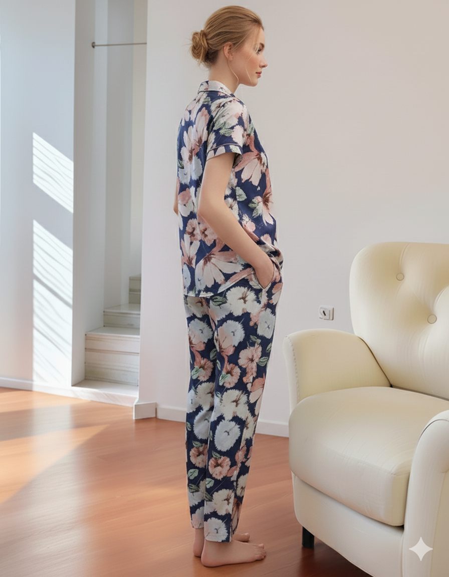 Fablush Women's Front Open Nightsuit | Fb17017