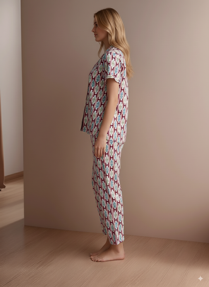 Fablush Women's Front Open Nightwear | 100% Modal Rayon | FB17020