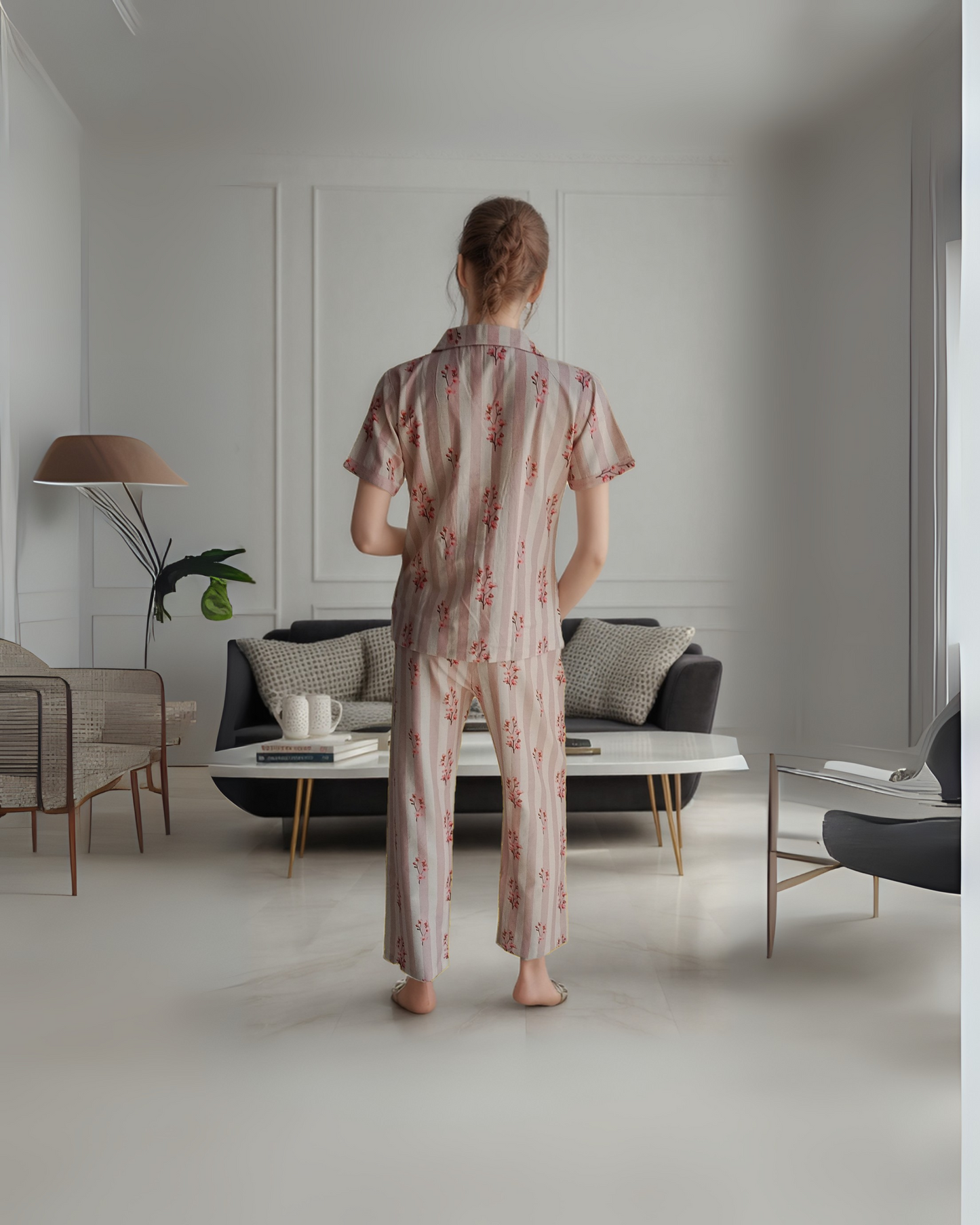 Fablush Womens Front Open Nightsuit | Fb17022
