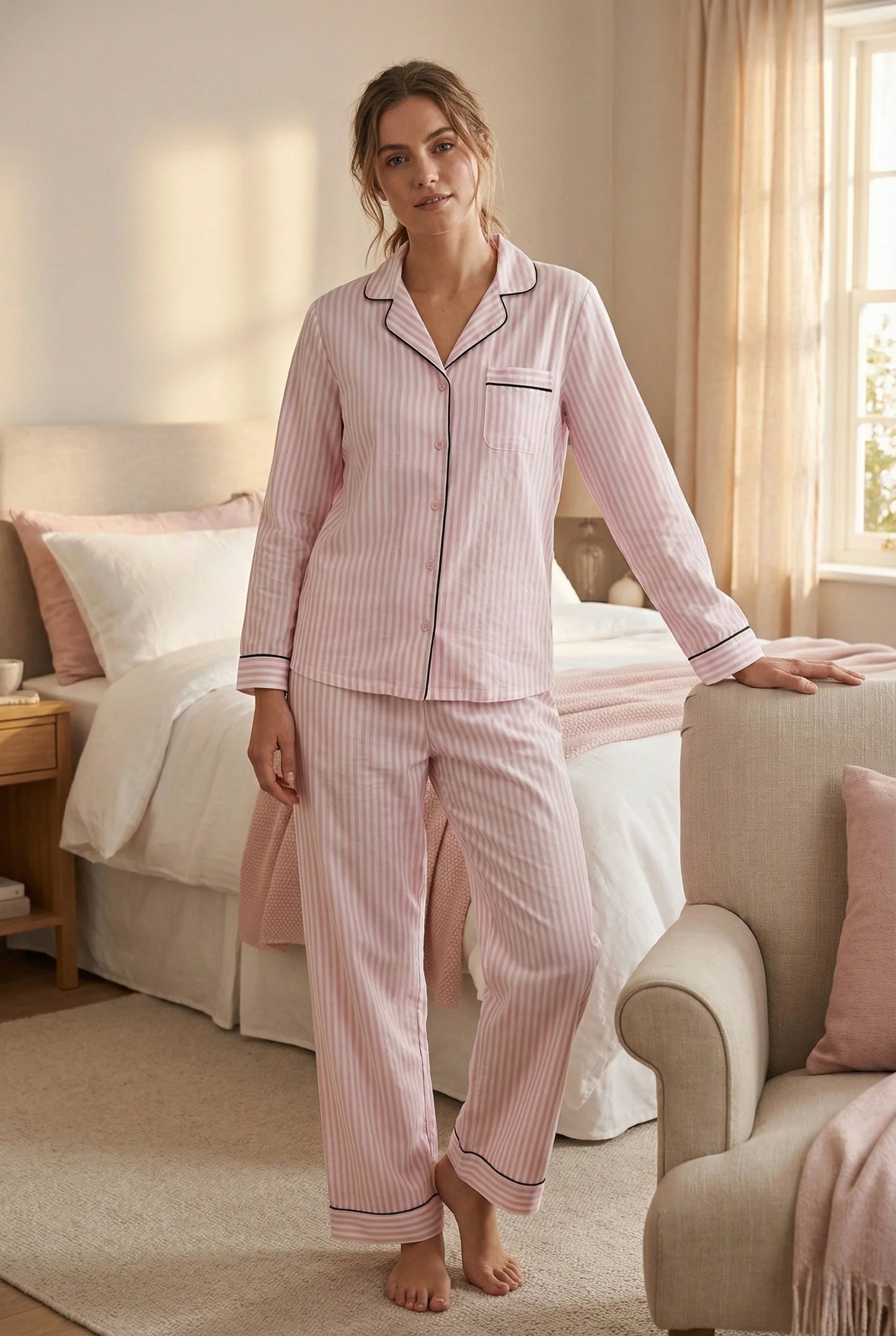 Fablush_Women’s_Front_Open_Nightsuit_Pack_of_3_Shirt,_Short_&_Pajama_Cotton_Modal_Nightwear_FB17025