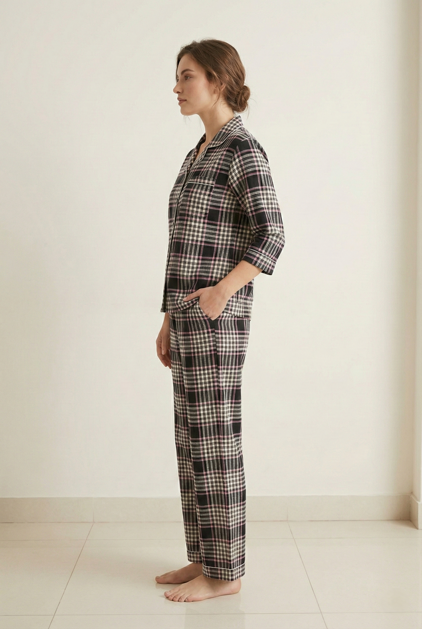 Fablush Women’s Front Open Nightsuit | Cotton Modal Nightwear | FB17026