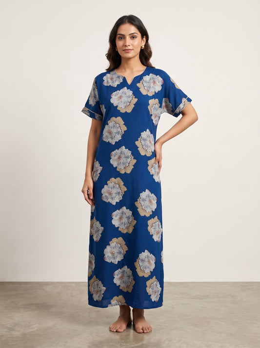Fablush Women’s Cotton Rich Nighty | Soft Breathable Lounge & Sleepwear | FB18020