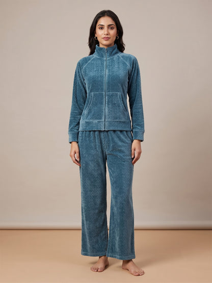 Fablush Women's Tracksuit Nightwear Set | Fb30001 Blue