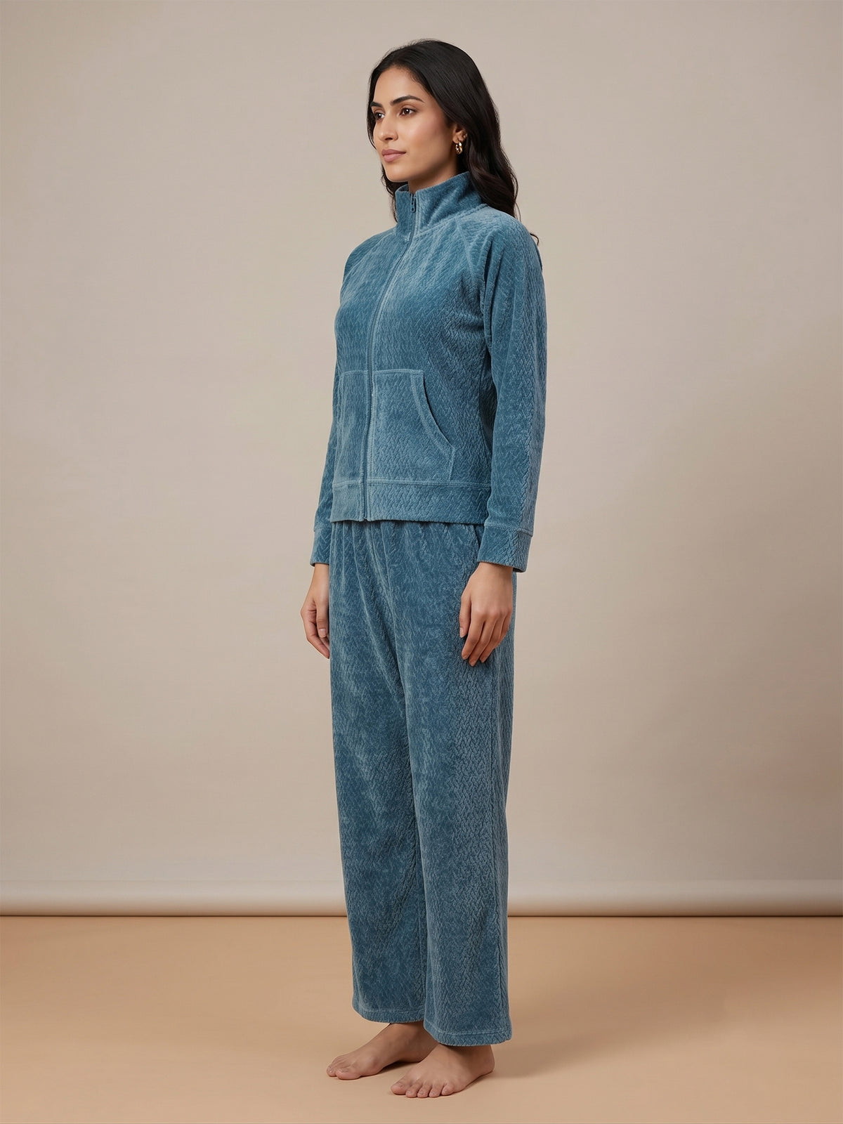 Fablush Women's Tracksuit Nightwear Set | Fb30001 Blue