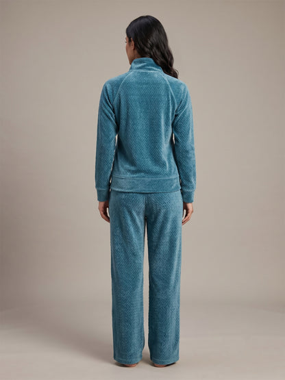 Fablush Women's Tracksuit Nightwear Set | Fb30001 Blue