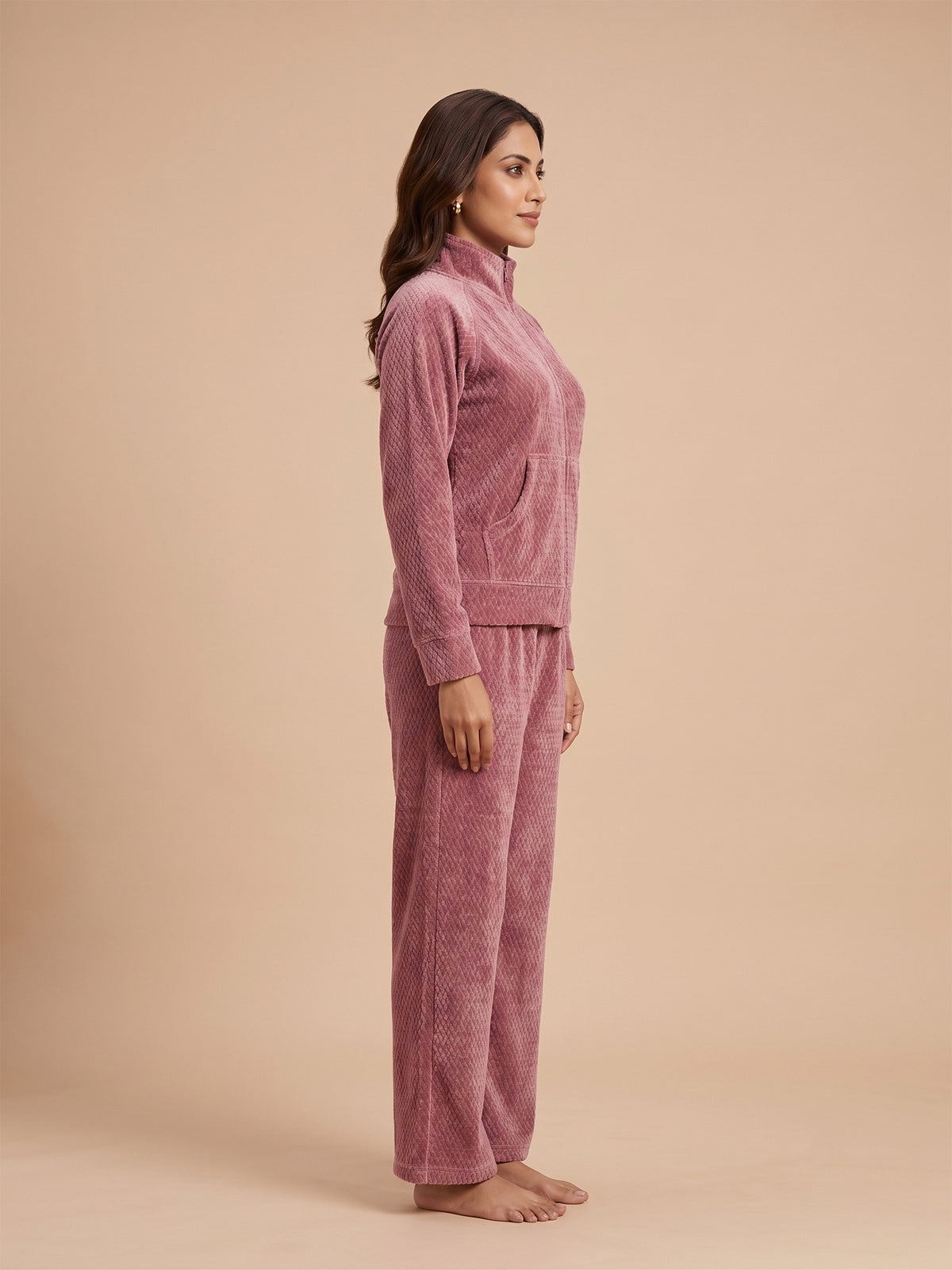 Fablush Women's Tracksuit Nightwear Set | Fb30001 Peach