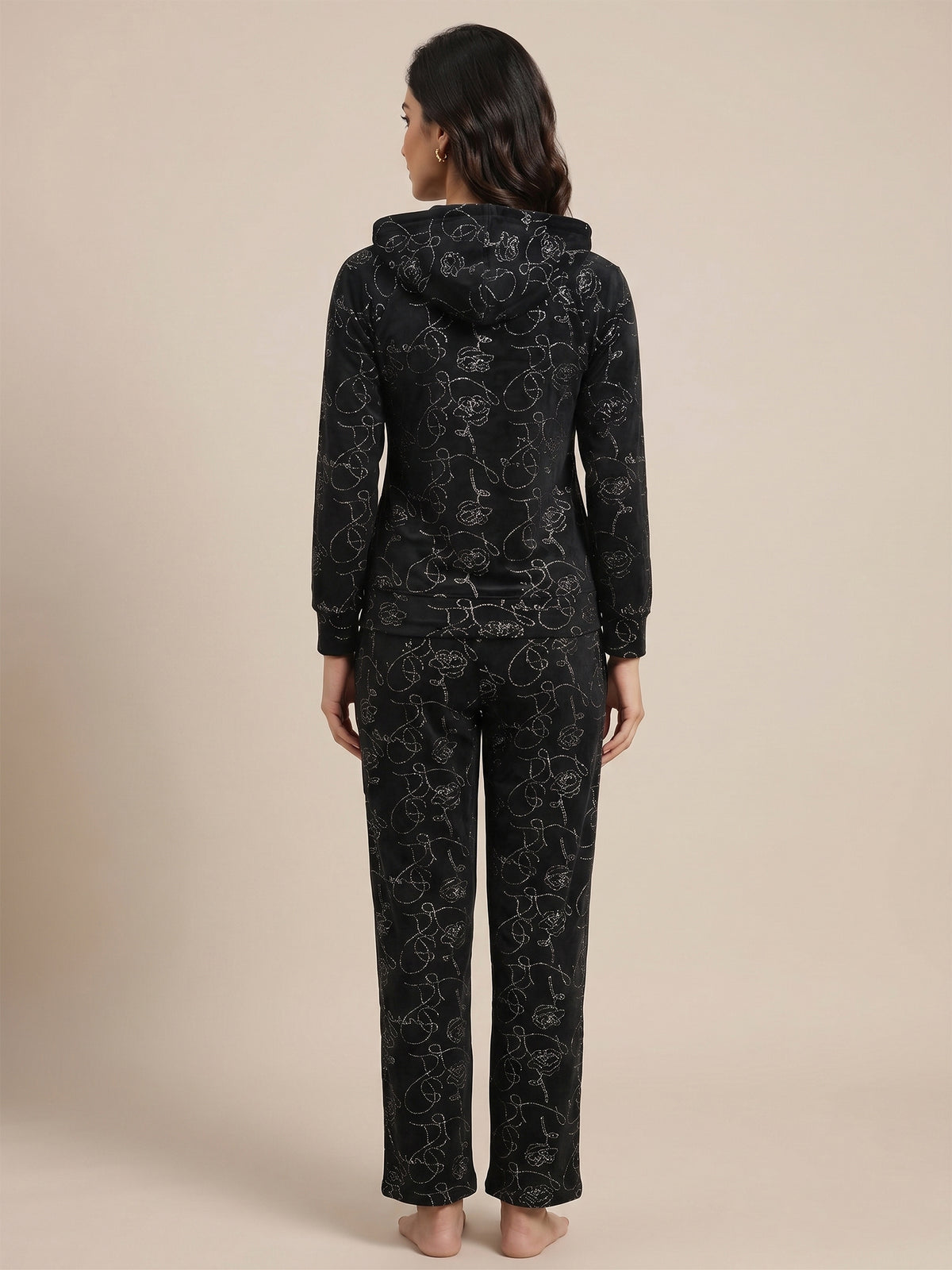 Fablush Women's Tracksuit Nightwear Set | Fb30003 Black