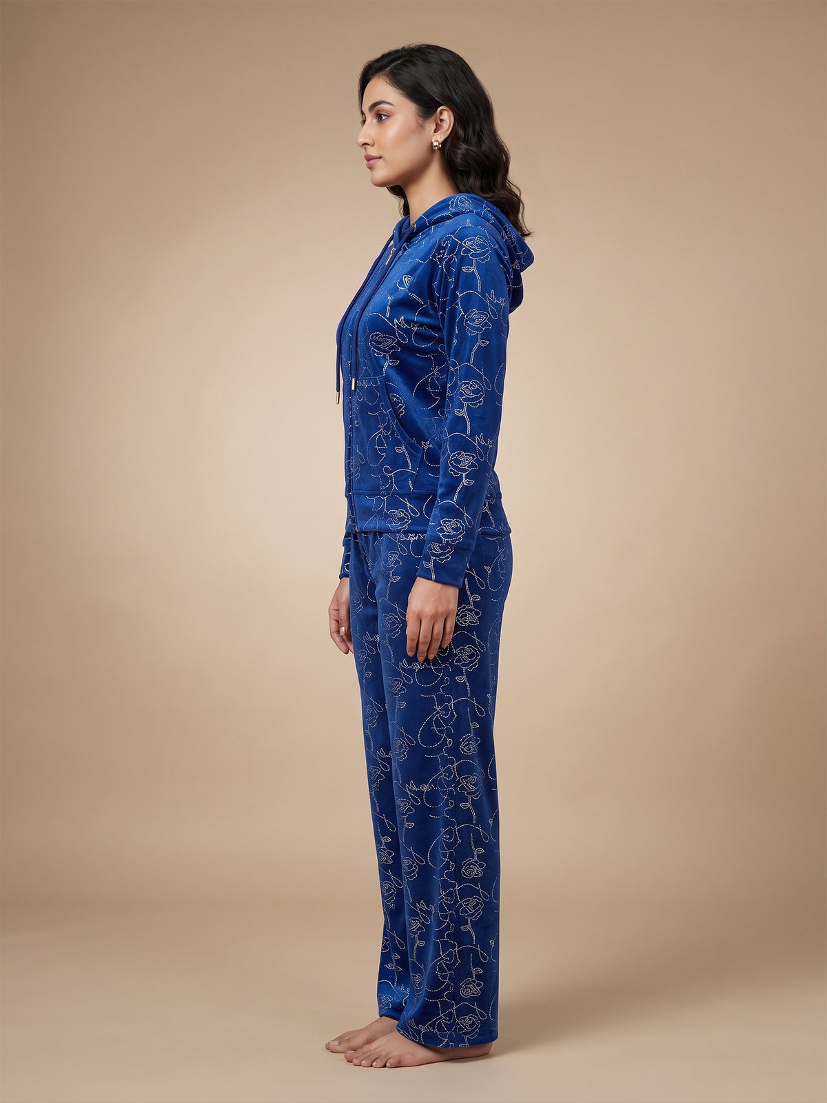 Fablush Women's Tracksuit Nightwear Set | Fb30003 Navy Blue