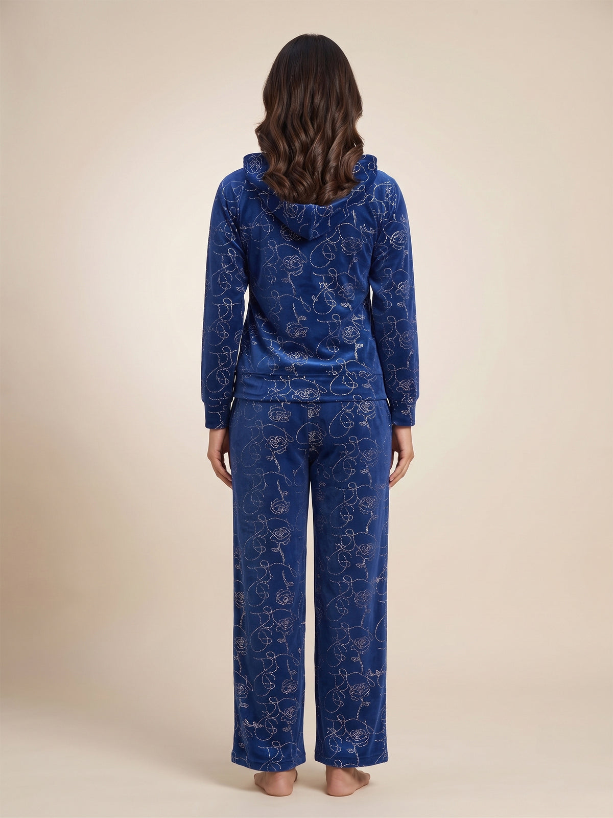 Fablush Women's Tracksuit Nightwear Set | Fb30003 Navy Blue