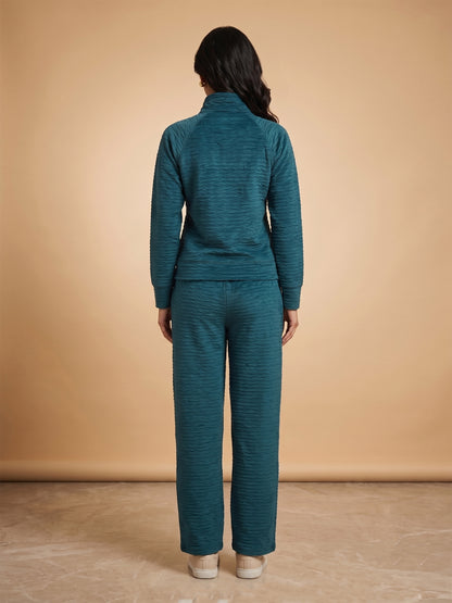 Fablush Women's Tracksuit Nightwear Set | Fb30002 Green