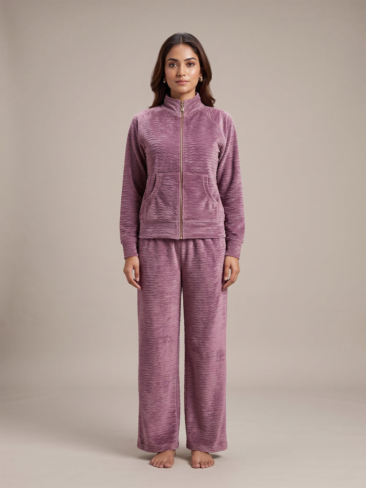 Fablush Women's Tracksuit Nightwear Set | Fb30002 Lavender
