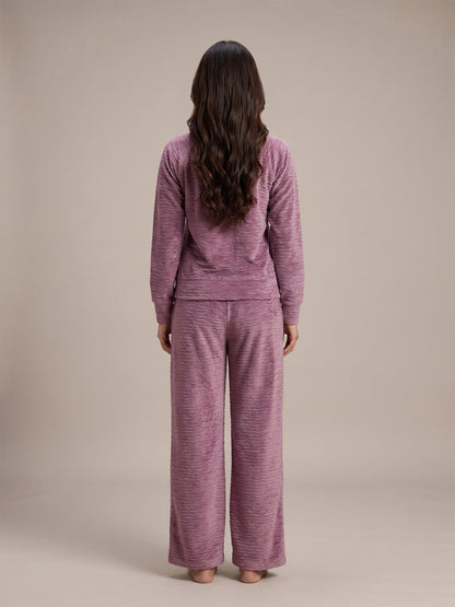 Fablush Women's Tracksuit Nightwear Set | Fb30002 Lavender