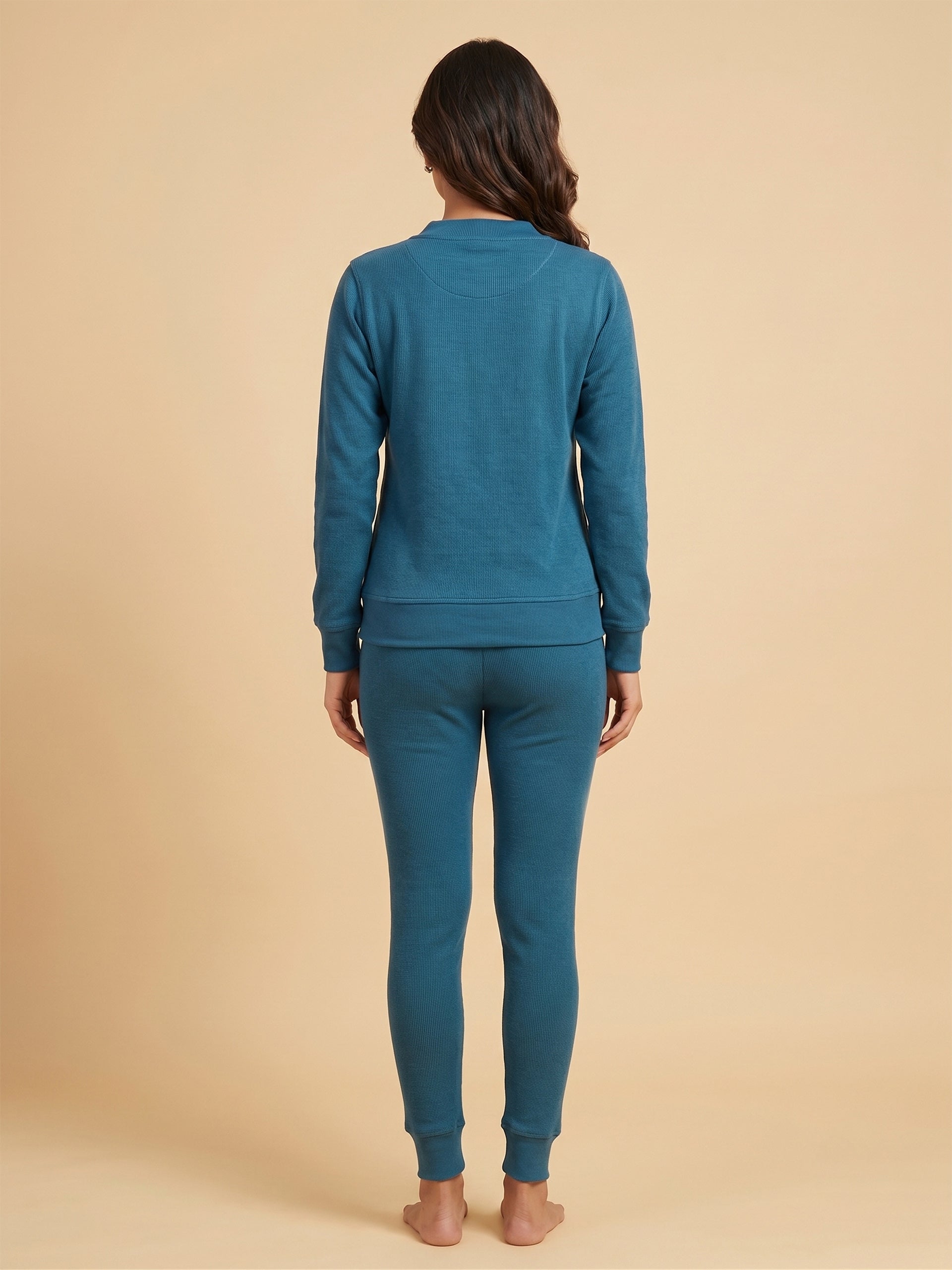 Fablush Pajama Set Full Sleeves Women's Nightwear | Fb34002 Teal