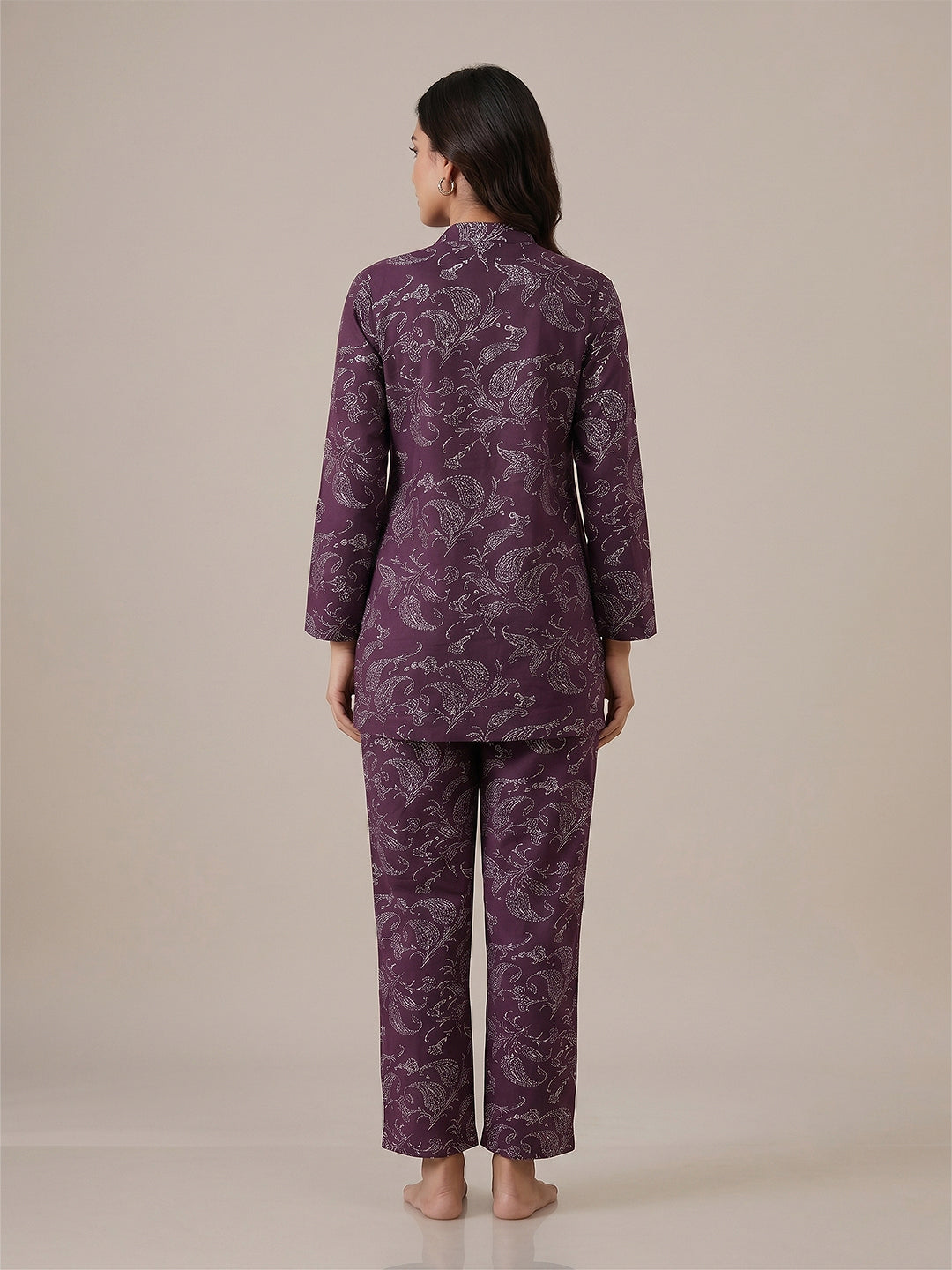 Fablush Kurti Nightsuit Women's Nightwear Set | Fb35001 Purple