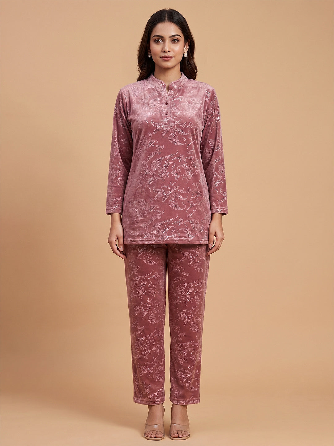 Fablush Kurti Nightsuit Women's Nightwear Set | Fb35001 Pink