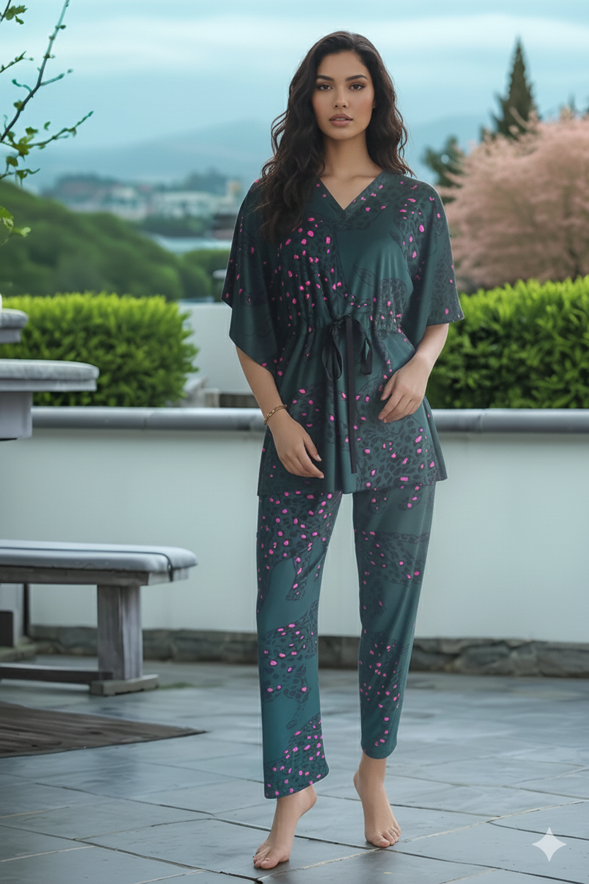 Fablush Women's Short Kaftan Nightwear | Fb38001