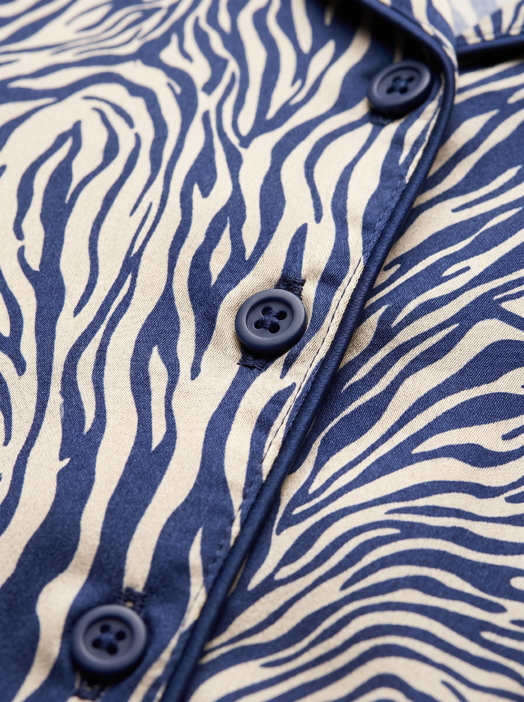 Fablush Women’s Satin Bridal Nightsuit | Luxe Soft Nightwear Set | FB501 Blue Zebra Print