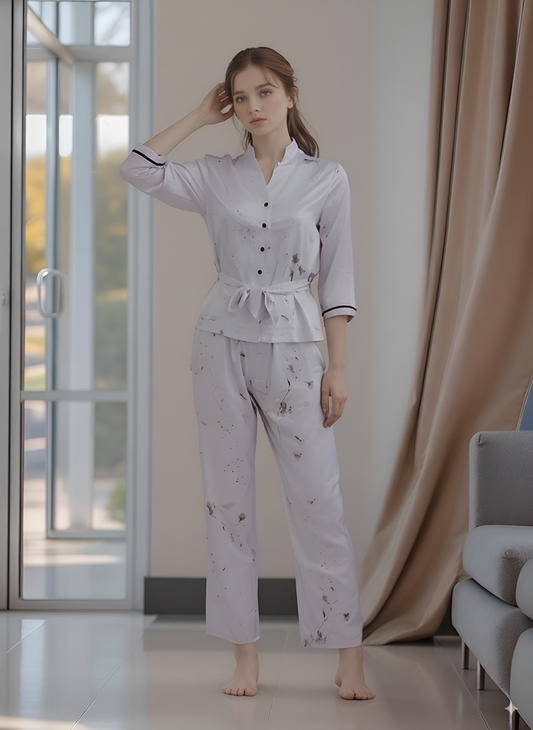 Fablush Women's Satin Nightsuit Bridal Nightwear | Luxe Satin | FB501