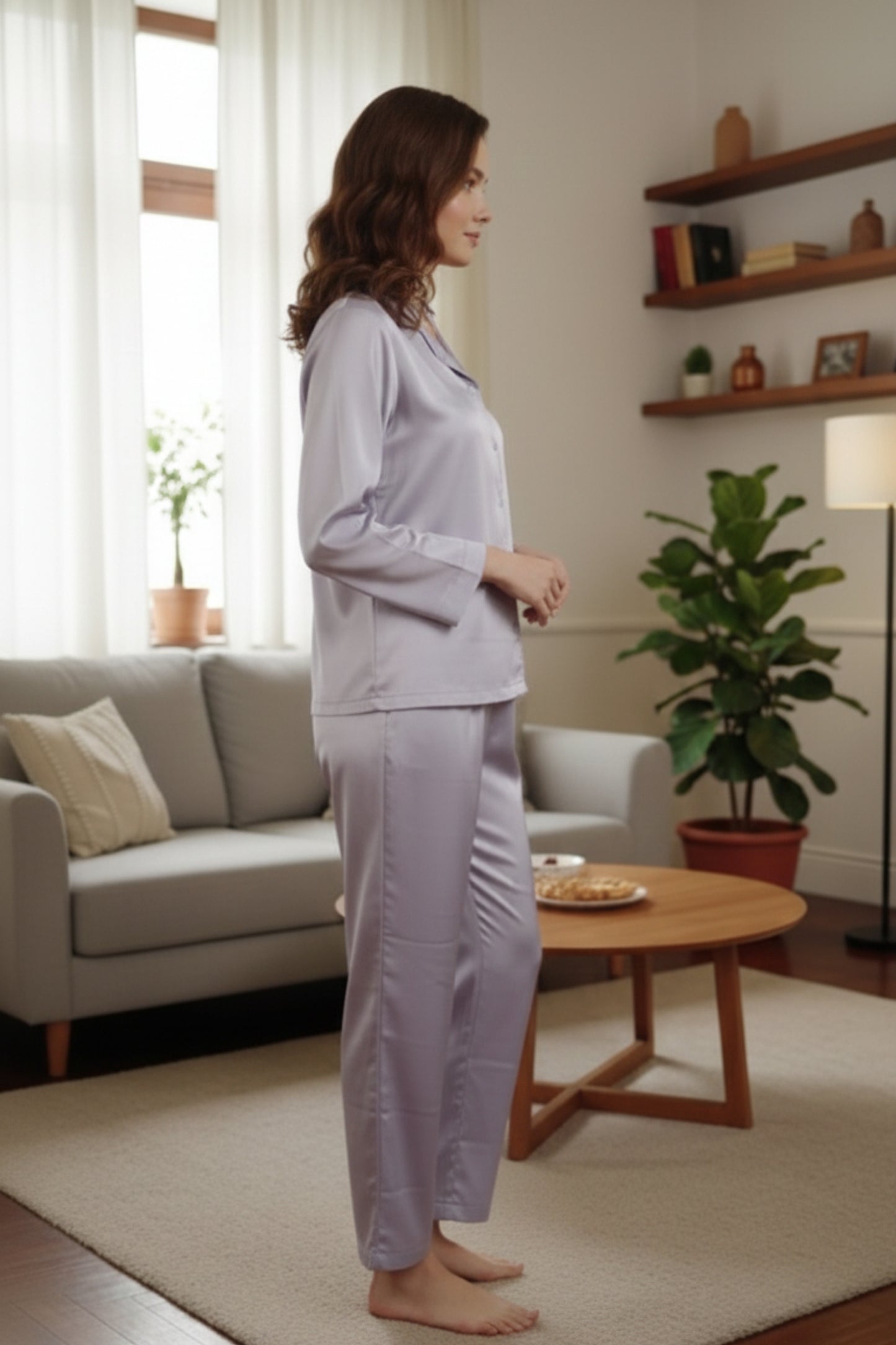 Fablush Women's Satin Nightsuit Bridal Nightwear | Luxe Satin | FB501