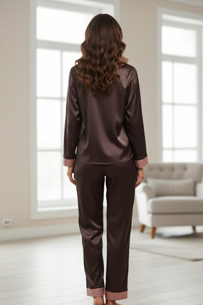 Fablush Women's Satin Nightsuit Bridal Nightwear | Luxe Satin | FB501