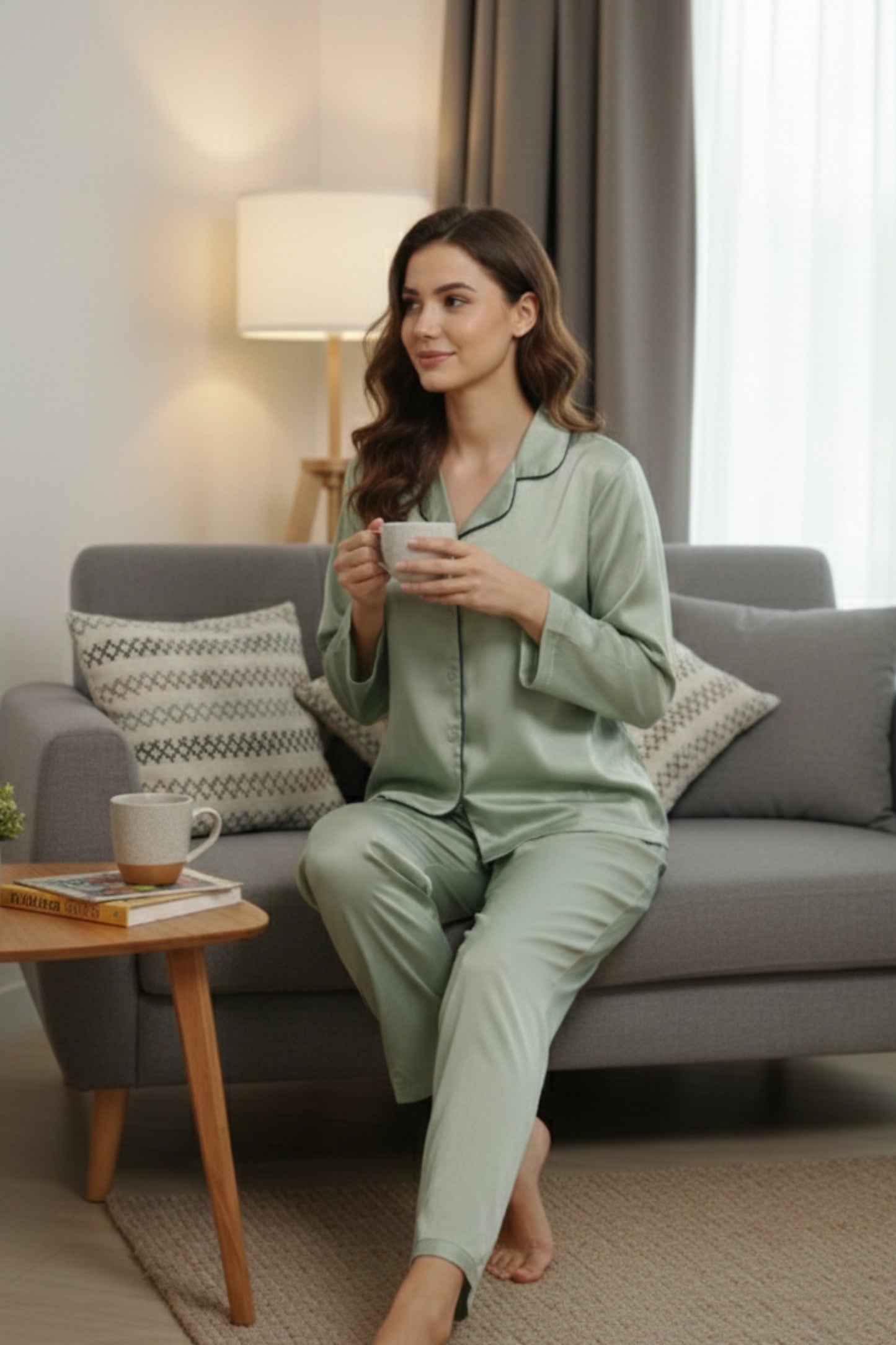 Fablush Women's Satin Nightsuit Bridal Nightwear | Luxe Satin | FB501