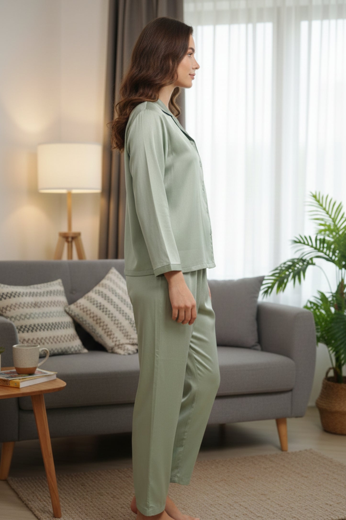 Fablush Women's Satin Nightsuit Bridal Nightwear | Luxe Satin | FB501