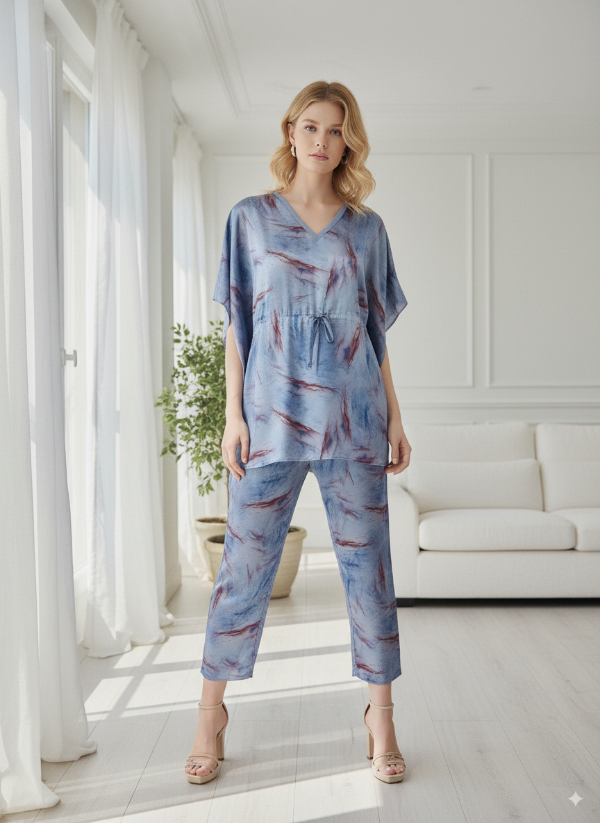 Fablush Women's Short Kaftan Nightwear | 95% Satin : 5% Lycra | FB507
