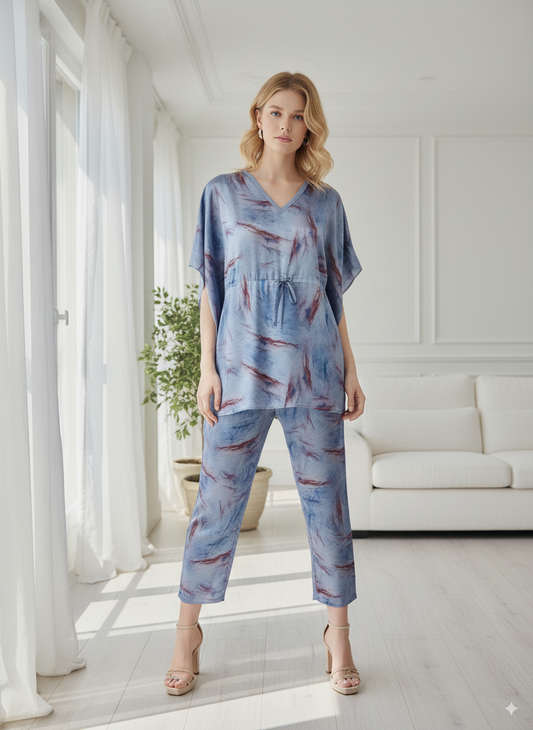 Fablush Women's Short Kaftan Nightwear | 95% Satin : 5% Lycra | FB507
