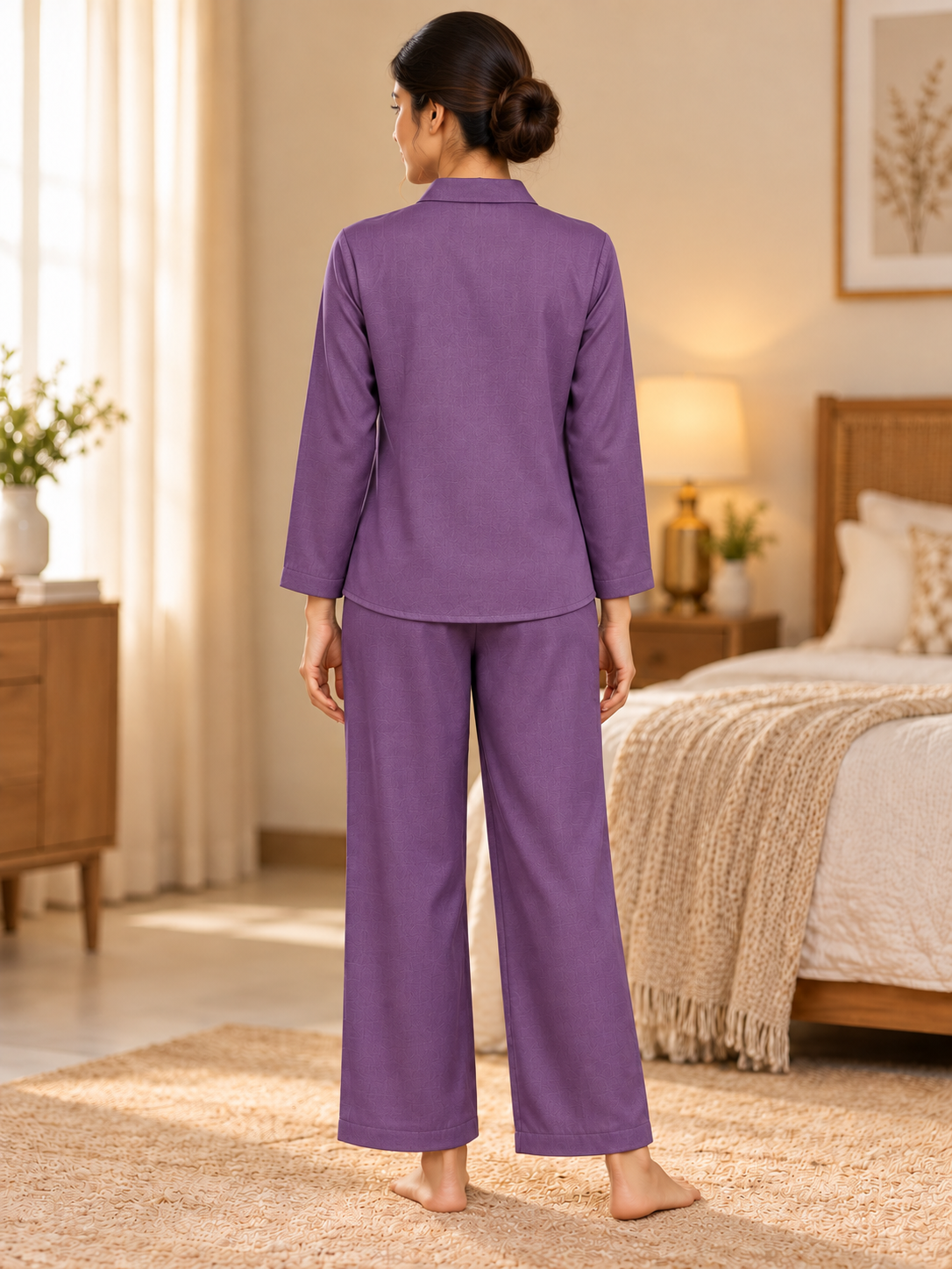 Fablush Women's Luxe Satin Nightsuit | Premium Silky Pyjama Set | FB521