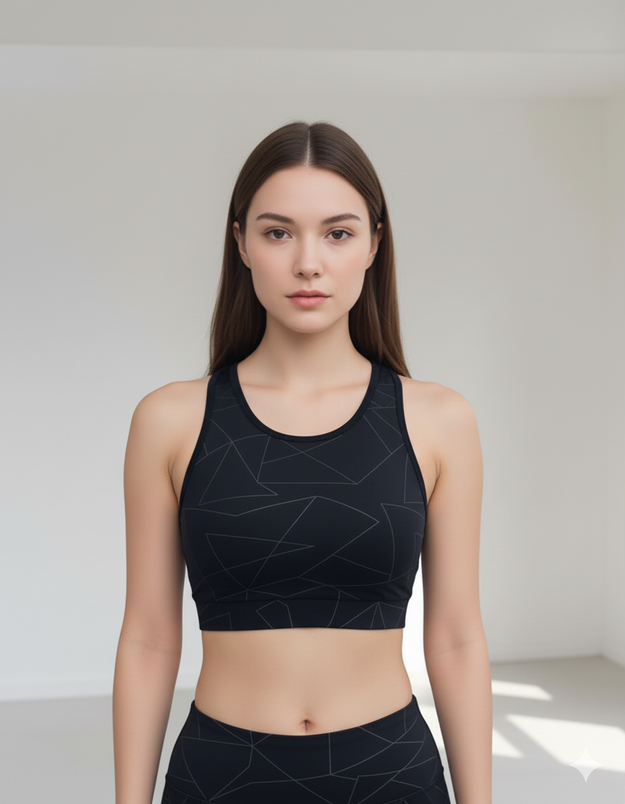 Fablush Women’s Sports Bra | Luxe Satin Spandex Activewear | FB806SB