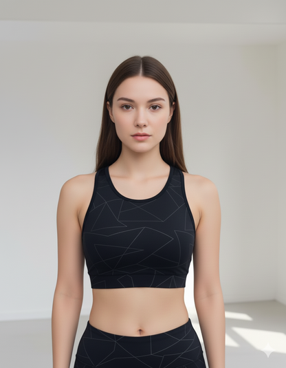 Fablush Women’s Sports Bra | Luxe Satin Spandex Activewear | FB806SB