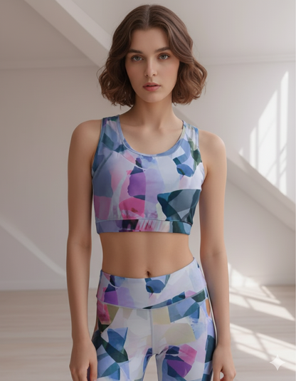 Fablush Women’s Sports Bra | Luxe Satin Spandex Activewear | FB806SB