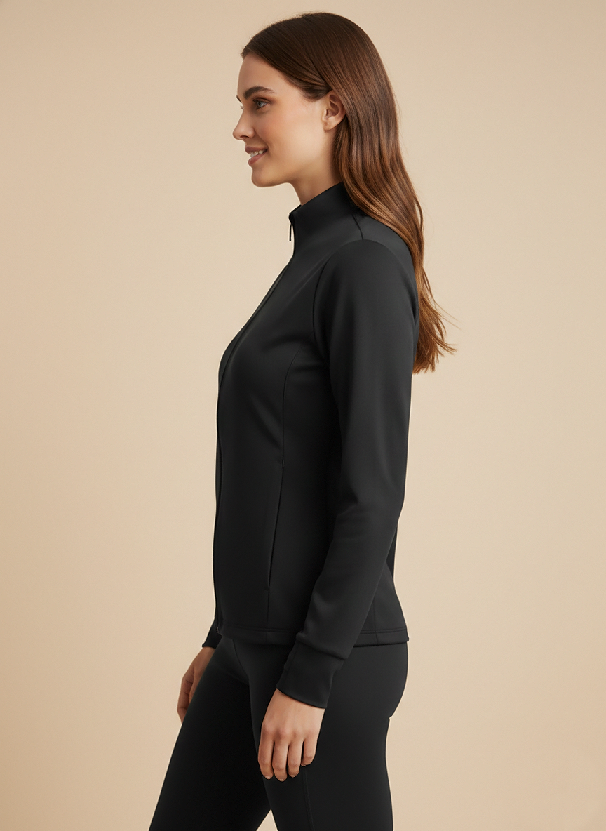 Fablush Women’s Athleisure Jacket | Premium Polyamide Spandex Gym & Active Wear Zip-Up Jacket | FB807JK