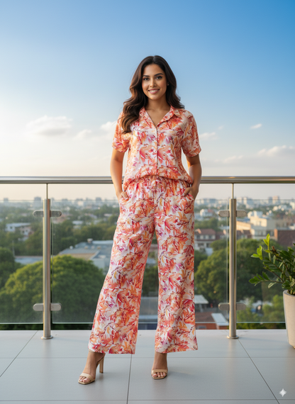 Fablush Women’s Front Open Nightsuit | Rayon | Fb17024