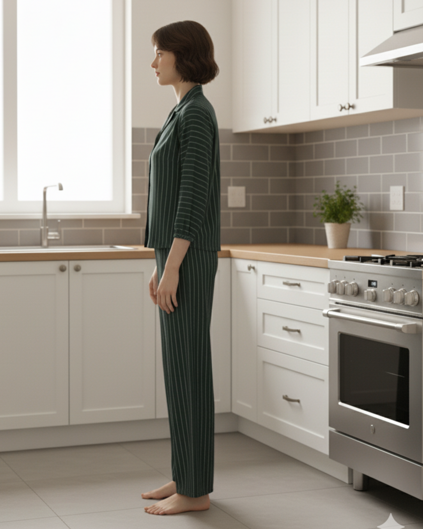 Fablush Front Open Full Sleeves Nightsuit Women's Nightwear Set | Fb17105