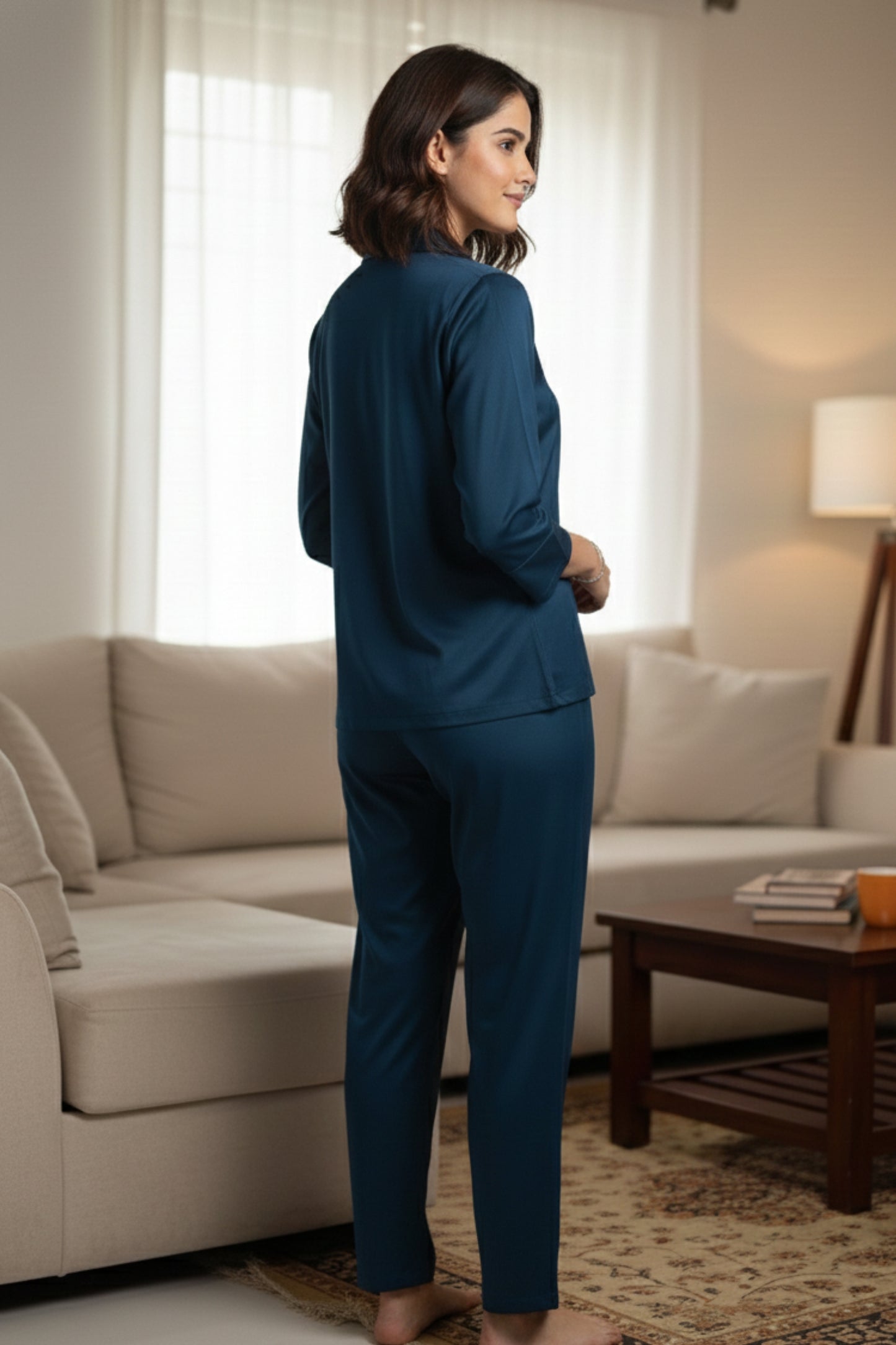 Fablush Women's Satin Nightsuit Bridal Nightwear | Luxe Satin | FB501