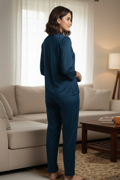 Fablush Women's Satin Nightsuit Bridal Nightwear | Luxe Satin | FB501