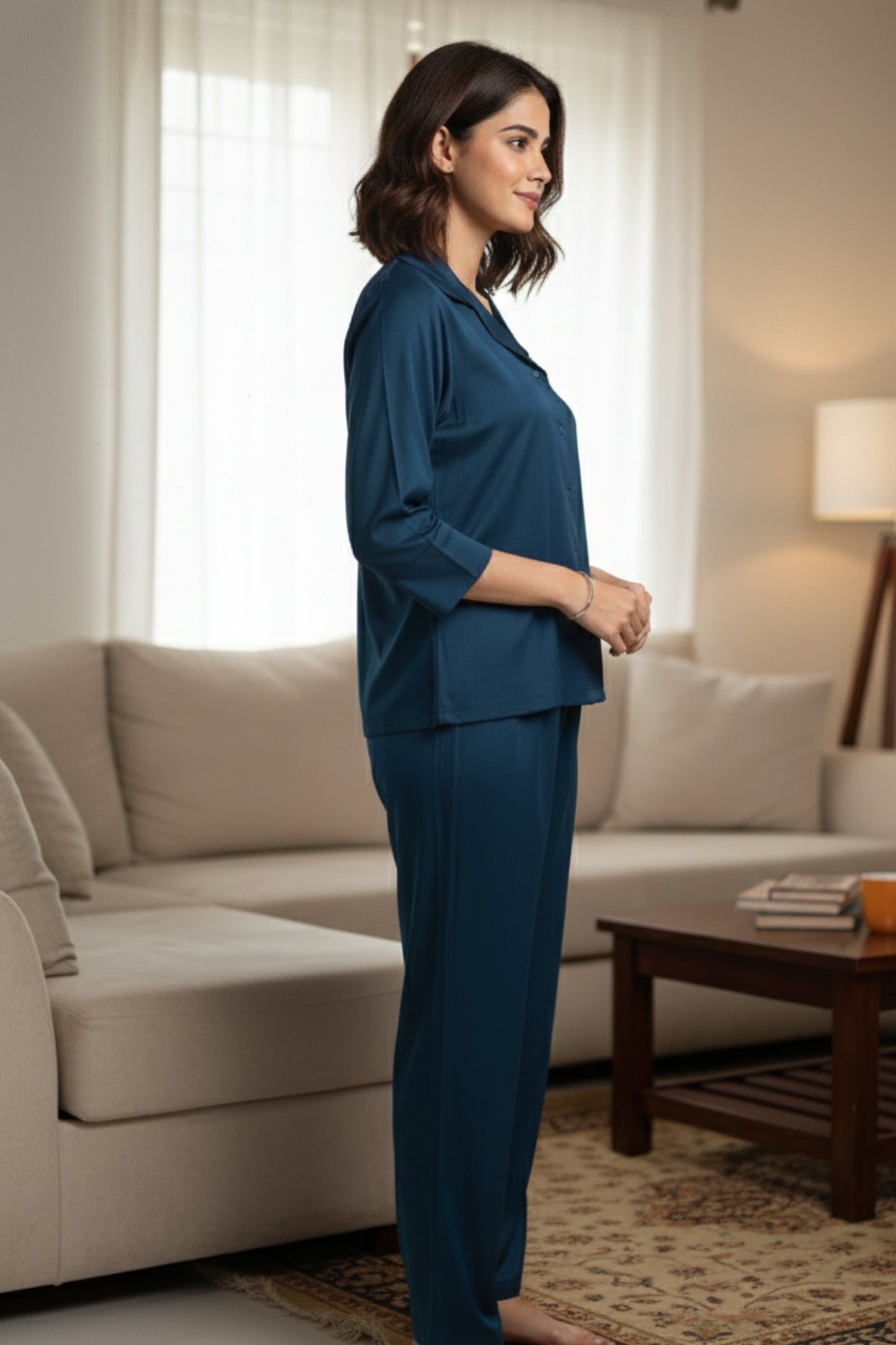 Fablush Women's Satin Nightsuit Bridal Nightwear | Luxe Satin | FB501