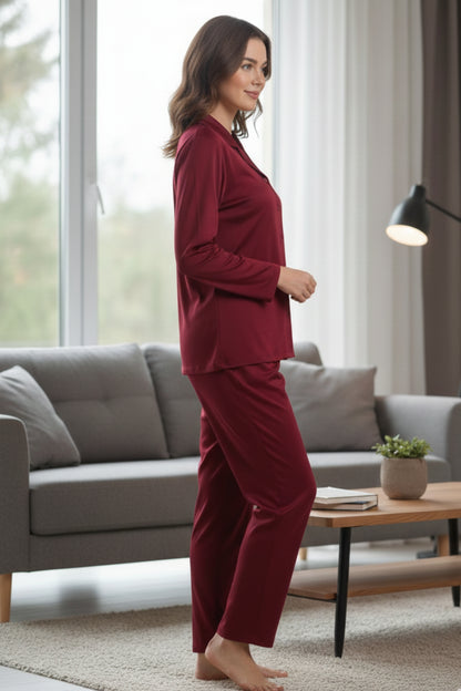 Fablush Women's Satin Nightsuit Bridal Nightwear | Luxe Satin | FB501