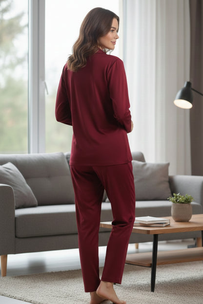 Fablush Women's Satin Nightsuit Bridal Nightwear | Luxe Satin | FB501