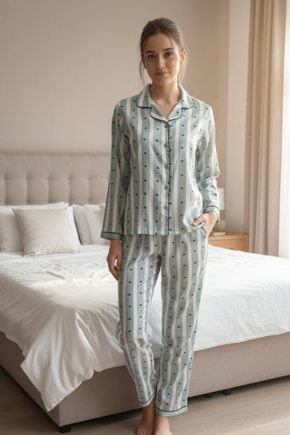 Fablush Women's Satin Nightsuit Bridal Nightwear | Luxe Satin | FB501